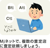 Mjネットで、複数の査定店に査定依頼しましょう。